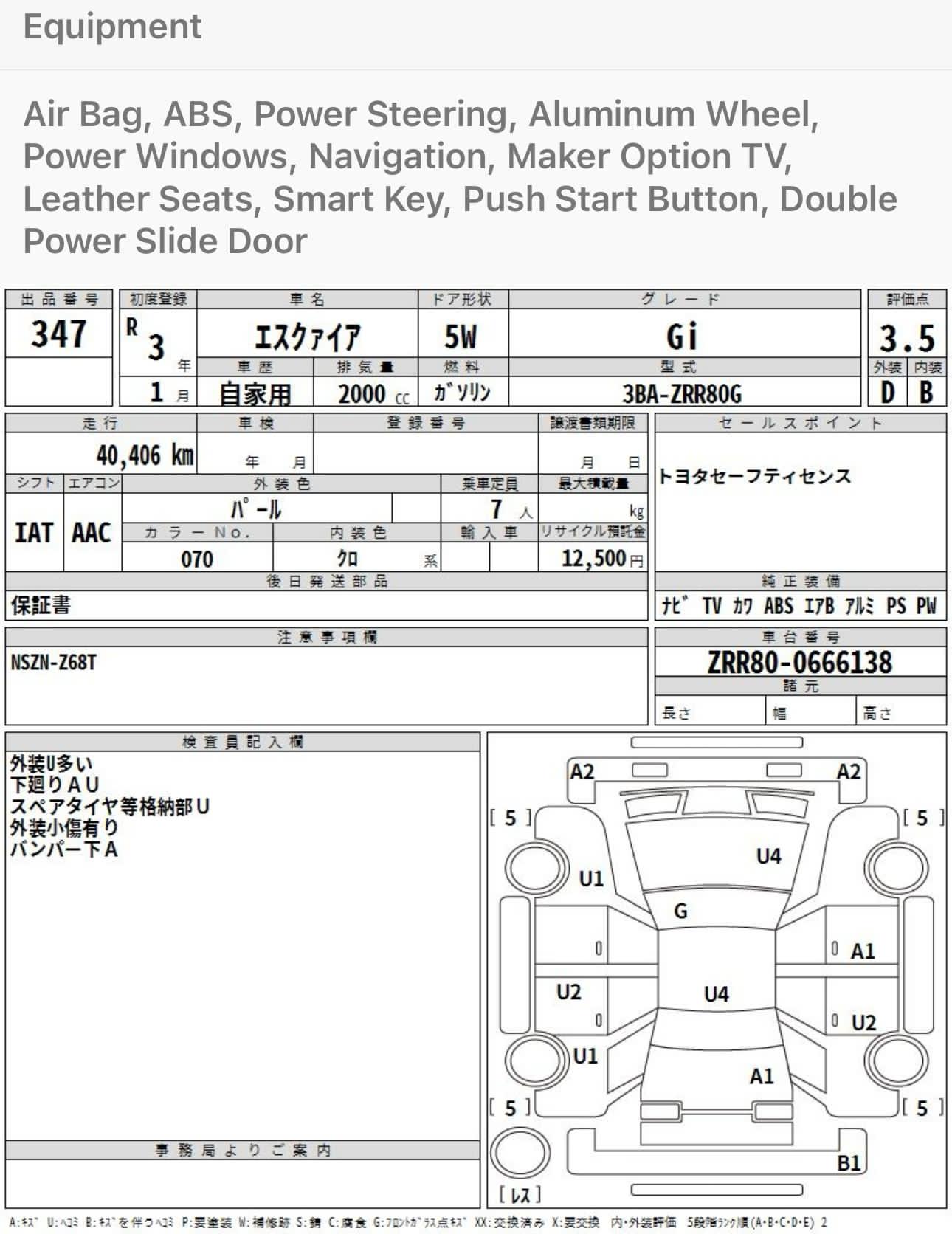 TOYOTA ESQUIRE GI PACKAGE